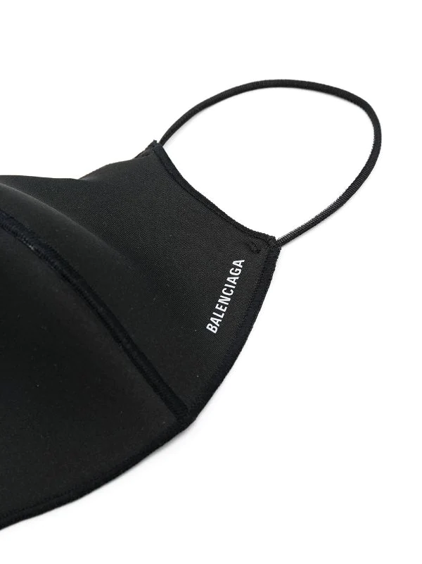 ( Positively Conscious ) Balenciaga 1000 BLACK Masque à Logo Imprimé Femme 5 ( Positively Conscious ) Balenciaga 1000 BLACK Masque à Logo Imprimé Femme – Image 3