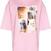 ( Positively Conscious ) Balenciaga T-shirt à Imprimé Chien 5630 PINK