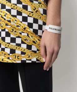 ( Positively Conscious ) Balenciaga Bracelet à Logo Cash Femme -Vente magasin Balenciaga 15920603 31980691 600
