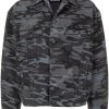 ( Positively Conscious ) Balenciaga 1055 WASHED BLACK Veste En Jean à Imprimé Camouflage Homme