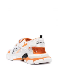 ( Positively Conscious ) Balenciaga Sandales à Design à Empiècements 9059 WHITE/ORANGE -Vente magasin Balenciaga 15920733 32008700 600