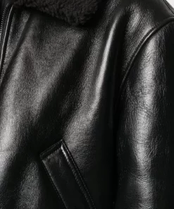 ( Positively Conscious ) Balenciaga Veste Zippée En Peau Lainée 1069 BLACK/BLACK -Vente magasin Balenciaga 15920770 32045164 600