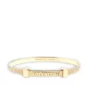 ( Positively Conscious ) Balenciaga Bracelet Manchette à Logo 0027 SHINY GOLD