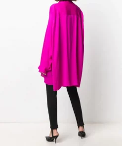 ( Positively Conscious ) Balenciaga Blouse à Col Noué 5510 FUSCHIA -Vente magasin Balenciaga 15921003 32032398 600