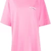 ( Positively Conscious ) Balenciaga T-shirt à Logo Imprimé 5713 BUBBLE GUM /WHITE