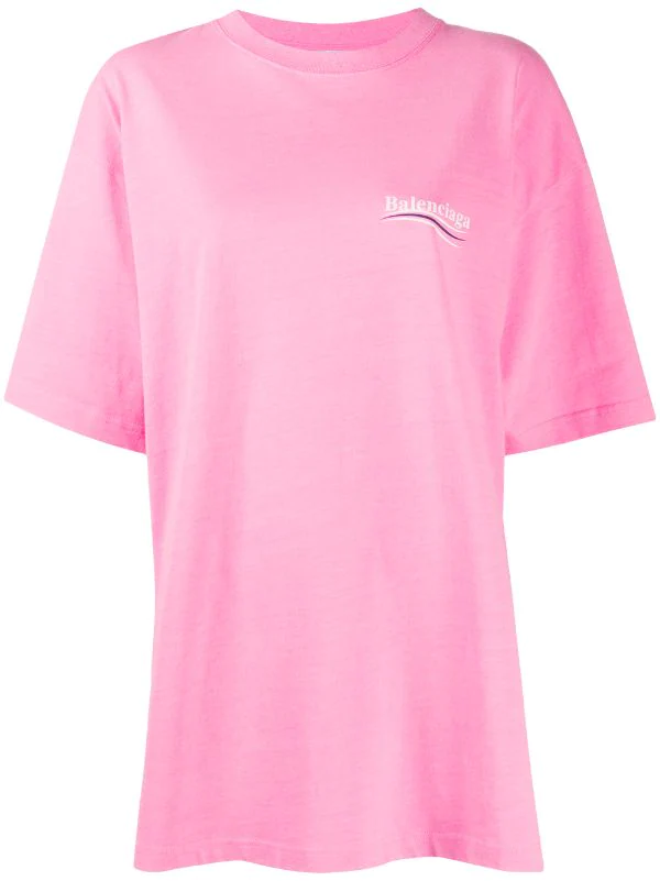 ( Positively Conscious ) Balenciaga T-shirt à Logo Imprimé 5713 BUBBLE GUM /WHITE 3 ( Positively Conscious ) Balenciaga T-shirt à Logo Imprimé 5713 BUBBLE GUM /WHITE