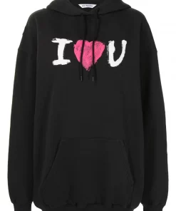 ( Positively Conscious ) Balenciaga Hoodie à Imprimé Graphique 1070 BLACK/WHITE