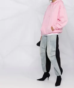 ( Positively Conscious ) Balenciaga 5700 PINK/ PINK Hoodie à Logo Femme -Vente magasin Balenciaga 15921052 30548276 600