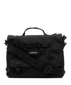 ( Nouvelle Collection ) Balenciaga 1000 BLACK Sac Ă BandouliĂšre Ă Patch Logo Homme