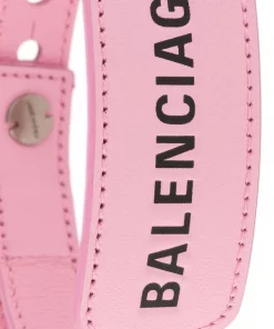 ( Positively Conscious ) Balenciaga Bracelet Cash à Logo Embossé 5616 PINK -Vente magasin Balenciaga 15921074 32012018 600