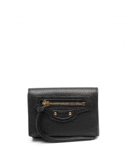 ( Positively Conscious ) Balenciaga 1000 BLACK Mini Portefeuille Neo Classic Femme