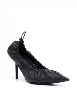 ( Positively Conscious ) Balenciaga 1000 BLACK Escarpins Pointus à Détail Froncé Femme -Vente magasin Balenciaga 15921124 31727839 600
