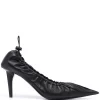 ( Positively Conscious ) Balenciaga 1000 BLACK Escarpins Pointus à Détail Froncé Femme -Vente magasin Balenciaga 15921124 31727841 600