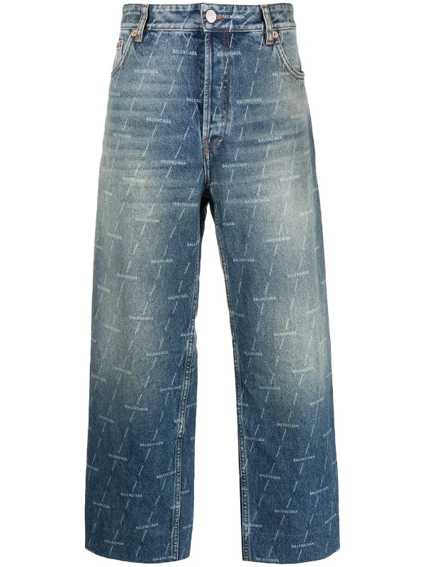 ( Positively Conscious ) Balenciaga 2340 AUTHENTIC DARK BLUE Jean Court à Logo Imprimé Femme 3 ( Positively Conscious ) Balenciaga 2340 AUTHENTIC DARK BLUE Jean Court à Logo Imprimé Femme