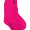 ( Positively Conscious ) Balenciaga Chaussettes à Logo Intarsia 5960 PINK/BLACK