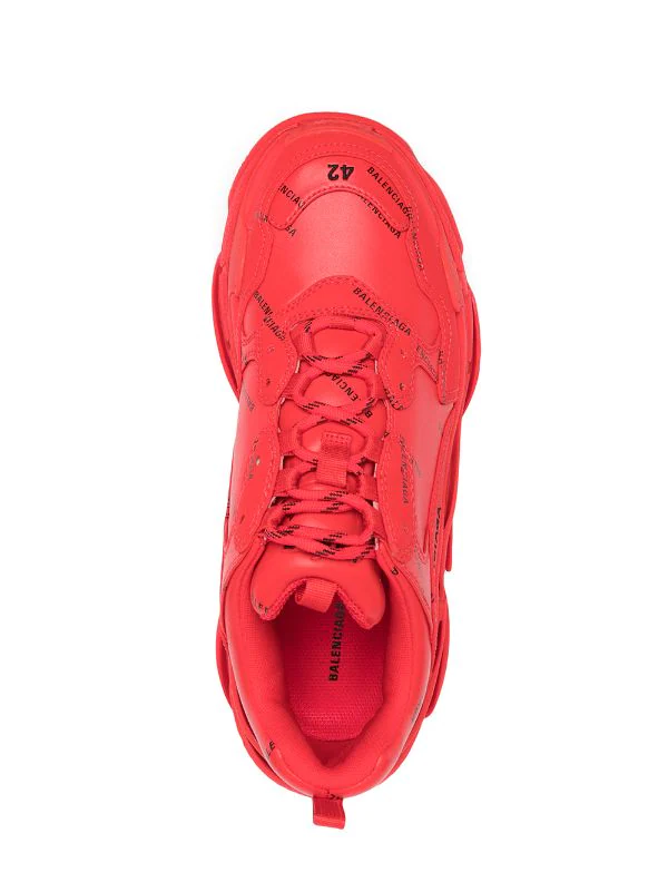 ( Positively Conscious ) Balenciaga 6010 RED/BLACK Baskets Triple S Homme 6 ( Positively Conscious ) Balenciaga 6010 RED/BLACK Baskets Triple S Homme – Image 4