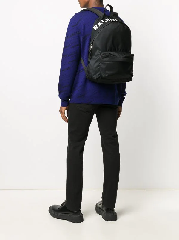 ( Positively Conscious ) Balenciaga Sac à Dos Wheel à Logo Imprimé Homme 4 ( Positively Conscious ) Balenciaga Sac à Dos Wheel à Logo Imprimé Homme – Image 2