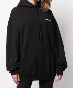 ( Positively Conscious ) Balenciaga Hoodie à Logo Imprimé 1070 BLACK/WHITE -Vente magasin Balenciaga 16054205 30437476 600