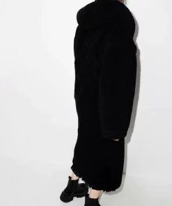 ( Positively Conscious ) Balenciaga 1000 BLACK Manteau Oversize à Logo Brodé Femme -Vente magasin Balenciaga 16077249 33446854 600