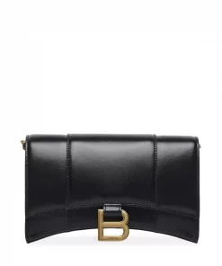 ( Positively Conscious ) Balenciaga BLACK Portefeuille Hourglass à Bride En Chaîne Femme 13 ( Positively Conscious ) Balenciaga BLACK Portefeuille Hourglass à Bride En Chaîne Femme -Vente magasin Balenciaga 16113734 32906825 600