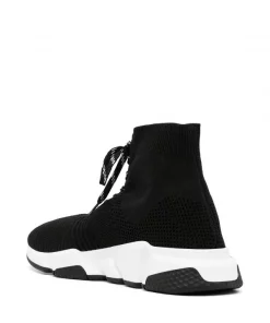 ( Positively Conscious ) Balenciaga BLACK/WHITE/BLACK Baskets Montantes Speed Femme -Vente magasin Balenciaga 16113742 33320783 600