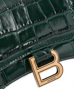 ( Positively Conscious ) Balenciaga Portefeuille Hourglass à Effet Peau De Crocodile Femme -Vente magasin Balenciaga 16114704 32250643 600