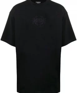 ( Positively Conscious ) Balenciaga T-shirt Lion's Laurel Ample 1069 BLACK/BLACK