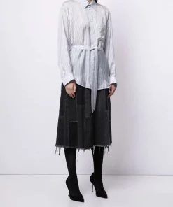 ( Positively Conscious ) Balenciaga Chemise à Taille Nouée Femme -Vente magasin Balenciaga 16191949 33070020 600