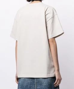 ( Positively Conscious ) Balenciaga 2984 CEMENT GREY/BLACK T-shirt à Logo Imprimé Femme -Vente magasin Balenciaga 16191967 32493256 600