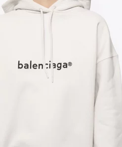 ( Positively Conscious ) Balenciaga Hoodie Oversize à Logo Imprimé Femme -Vente magasin Balenciaga 16191969 32496029 600