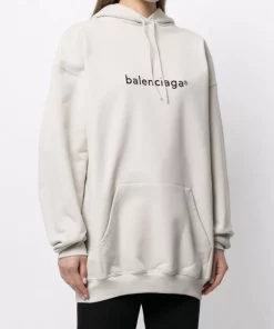 ( Positively Conscious ) Balenciaga Hoodie Oversize à Logo Imprimé Femme -Vente magasin Balenciaga 16191969 32496030 600