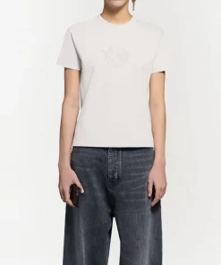 ( Positively Conscious ) Balenciaga T-shirt à Logo Brodé Femme -Vente magasin Balenciaga 16191971 32593223 600