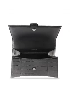 ( Positively Conscious ) Balenciaga 1000 BLACK Petit Sac à Main Hourglass Femme -Vente magasin Balenciaga 16192951 32595039 600