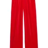 ( Positively Conscious ) Balenciaga Pantalon De Jogging Ample En Velours 6131 TANGO RED