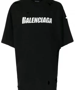 ( Nouvelle Collection ) Balenciaga T-shirt Oversize à Logo Homme