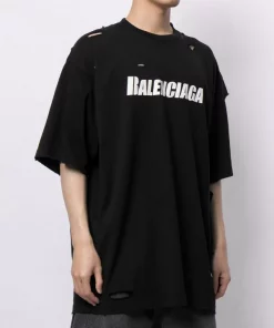 ( Nouvelle Collection ) Balenciaga T-shirt Oversize à Logo Homme -Vente magasin Balenciaga 16192965 32409380 600