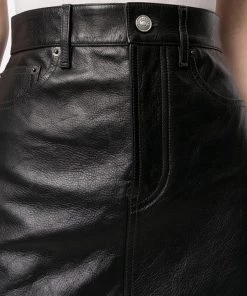 ( Positively Conscious ) Balenciaga Jupe Mi-longue En Cuir 1000 BLACK -Vente magasin Balenciaga 16193599 33753891 600