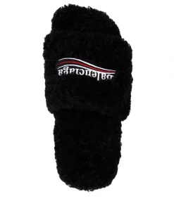 ( Positively Conscious ) Balenciaga Claquettes à Logo 1096 BLACK/WHITE/RED -Vente magasin Balenciaga 16193631 33157057 600