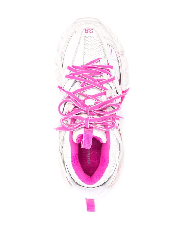 ( Positively Conscious ) Balenciaga Baskets Track 9055 WHITE/FLUO PINK 6 ( Positively Conscious ) Balenciaga Baskets Track 9055 WHITE/FLUO PINK – Image 4