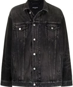 ( Sélection Access ) Balenciaga Veste En Jean à Fermeture Zippée Femme