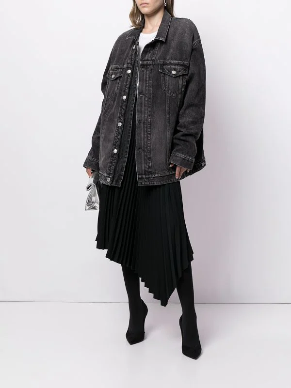 ( Sélection Access ) Balenciaga Veste En Jean à Fermeture Zippée Femme 5 ( Sélection Access ) Balenciaga Veste En Jean à Fermeture Zippée Femme – Image 3