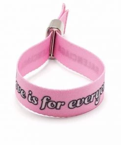 ( Positively Conscious ) Balenciaga 1750 PINK/SILVER Bracelet à Logo Femme