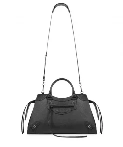 ( Positively Conscious ) Balenciaga 1000 BLACK Grand Sac Cabas Neo City Femme -Vente magasin Balenciaga 16194003 32773516 600