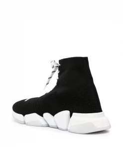 ( Positively Conscious ) Balenciaga Baskets Speed 2.0 à Lacets 1091 BLACK/WHITE/TRASPAR -Vente magasin Balenciaga 16195001 33044019 600