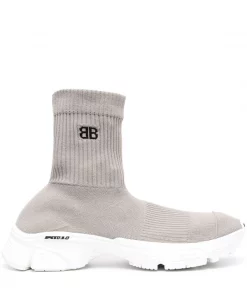 ( Positively Conscious ) Balenciaga 1510 BAL GREY/WHITE Baskets Speed 3.0 Homme