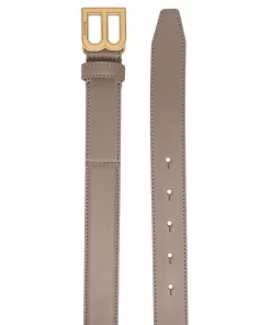 ( Positively Conscious ) Balenciaga Ceinture Hourglass à Plaque Logo 1212 MINK GREY -Vente magasin Balenciaga 16579590 33653095 600
