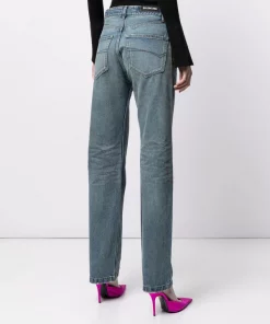 ( Positively Conscious ) Balenciaga Jean Normal à Coupe Droite 8146 DIRT SMOKY LIGHT BLU -Vente magasin Balenciaga 16579593 34064010 600