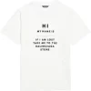 ( Positively Conscious ) Balenciaga 9081 DIRTY WHITE/BLACK T-shirt à Slogan Imprimé Femme