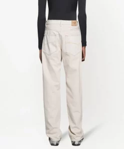 ( Positively Conscious ) Balenciaga Jean Ample à Taille Mi-haute 9710 LIGHT BEIGE -Vente magasin Balenciaga 16579605 34113659 600