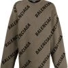 ( Positively Conscious ) Balenciaga Pull Oversize à Logo Intarsia 2900 LIGHT BROWN/BLACK 2 ( Positively Conscious ) Balenciaga Pull Oversize à Logo Intarsia 2900 LIGHT BROWN/BLACK -Vente magasin Balenciaga 16579615 33648706 600